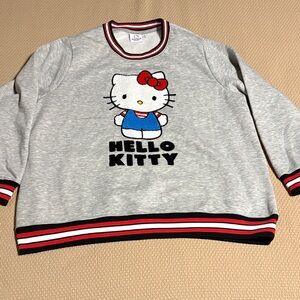Hello Kitty 2XL Gray Sweatshirt with Red and Black Accents
